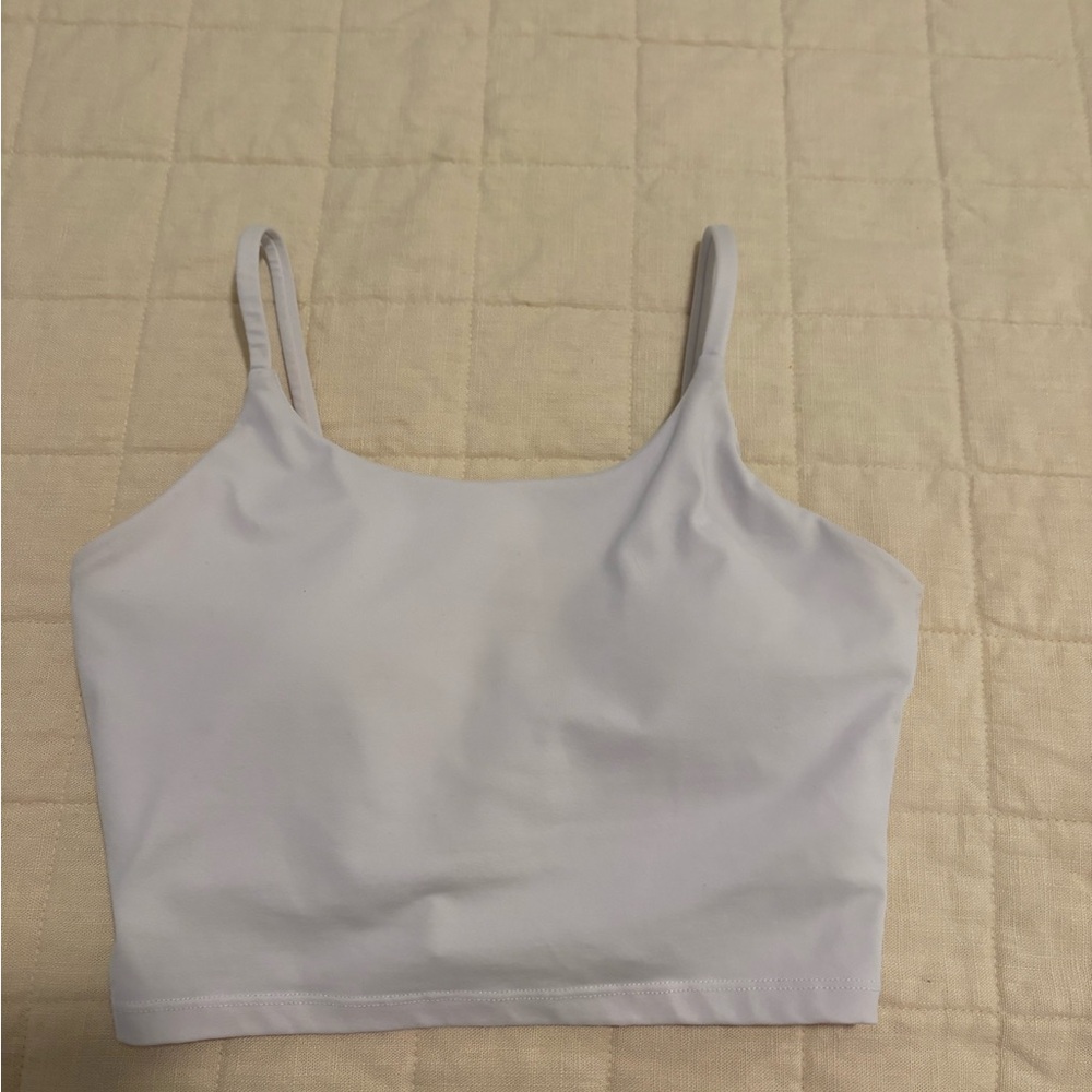 White Cropped Tank Top